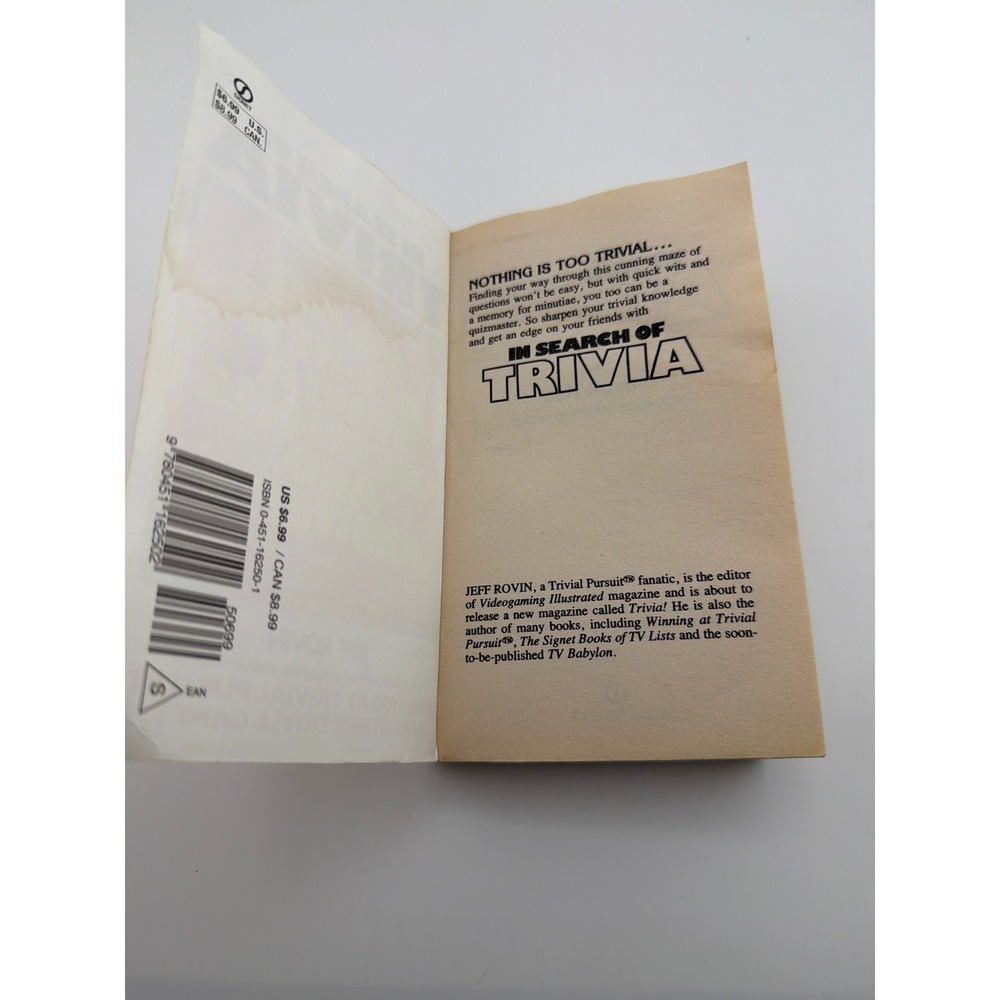 In Search of Trivia Jeff Rovin 2,400 Q&A Signet Vintage Paperback - Picture 4 of 5
